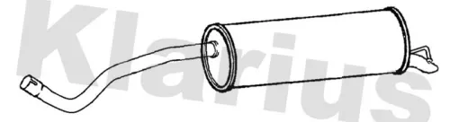 Rear Muffler Exhaust Silencer Back Box Fits Seat Skoda Vw Fabia Ibiza Polo