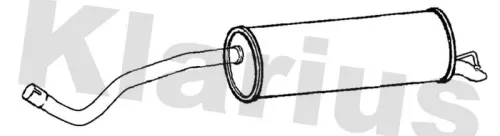 Rear Muffler Exhaust Silencer Back Box Fits Skoda Fabia