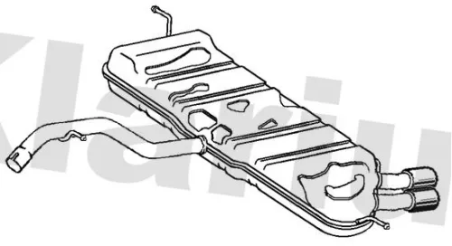 Rear Muffler Exhaust Silencer Back Box Fits Vw Tiguan