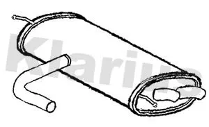 Rear Muffler Exhaust Silencer Back Box Fits Vw Golf