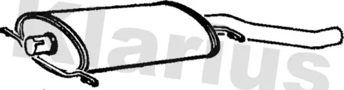 KLARIUS KLARIUS VW180W Rear Muffler Exhaust Silencer Back Box Fits Vw Scirocco 