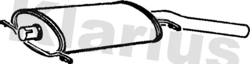 Rear Muffler Exhaust Silencer Back Box Fits Vw Golf