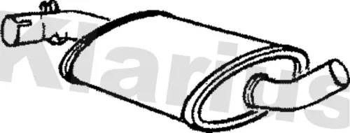 Exhaust Centre Muffler Middle Silencer Fits Vw Golf Jetta