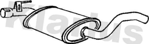 Exhaust Centre Muffler Middle Silencer Fits Vw Golf Vento