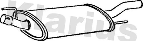 KLARIUS KLARIUS VW253M Rear Muffler Exhaust Silencer Back Box Fits Vw Golf 