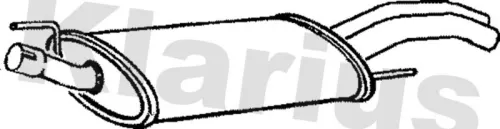 Rear Muffler Exhaust Silencer Back Box Fits Vw Golf