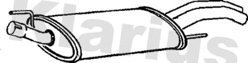 Rear Muffler Exhaust Silencer Back Box Fits Vw Golf