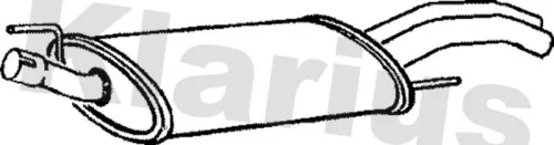 KLARIUS KLARIUS VW398B Rear Muffler Exhaust Silencer Back Box Fits Vw Golf 