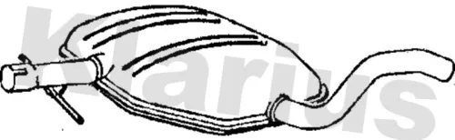 Exhaust Centre Muffler Middle Silencer Fits Vw Golf