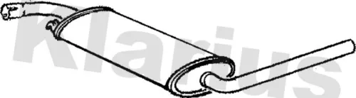 Exhaust Centre Muffler Middle Silencer Fits Vw Transporter