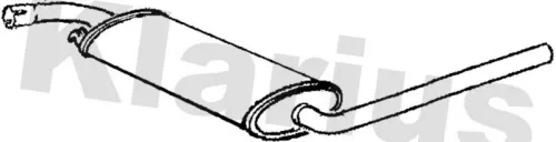 Exhaust Centre Muffler Middle Silencer Fits Vw Transporter