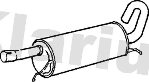 Rear Muffler Exhaust Silencer Back Box Fits Vw Passat