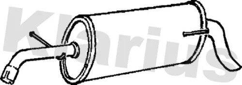 Rear Muffler Exhaust Silencer Back Box Fits Seat Vw Arosa Lupo