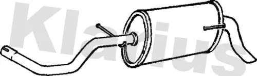 Rear Muffler Exhaust Silencer Back Box Fits Seat Vw Arosa Lupo