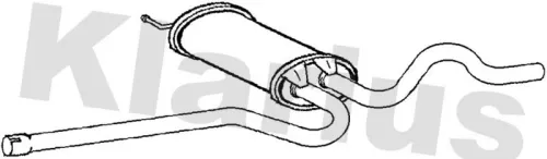 Exhaust Centre Muffler Middle Silencer Fits Vw Passat