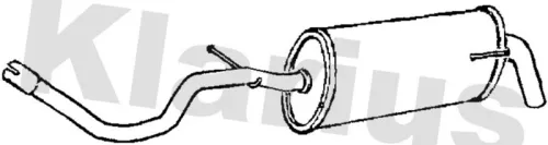 Rear Muffler Exhaust Silencer Back Box Fits Vw Lupo