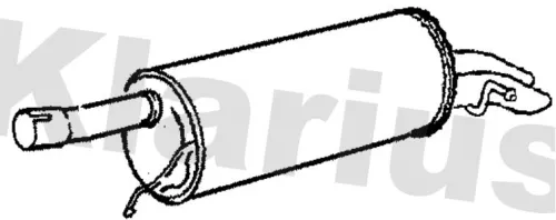 Rear Muffler Exhaust Silencer Back Box Fits Skoda Vw Passat Superb