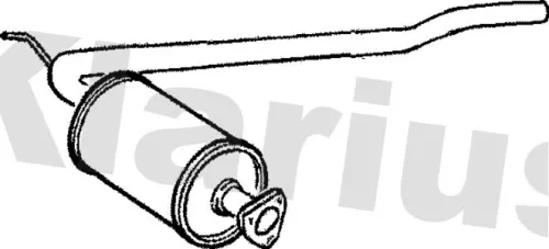 Exhaust Centre Muffler Middle Silencer Fits Vw Transporter