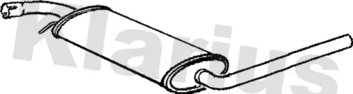 Exhaust Centre Muffler Middle Silencer Fits Vw Transporter