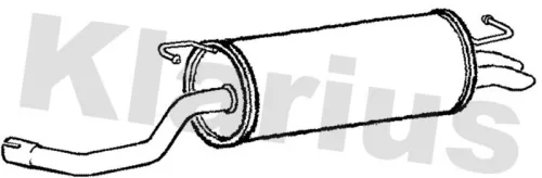 KLARIUS KLARIUS VW587X Rear Muffler Exhaust Silencer Back Box Fits Audi Seat Vw A3 Golf Leon New Beetle 