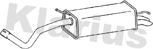 Rear Muffler Exhaust Silencer Back Box Fits Seat Skoda Vw Fabia Ibiza Polo