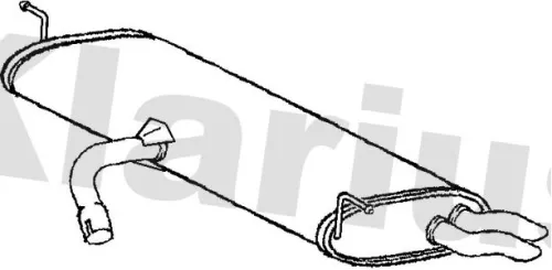 Rear Muffler Exhaust Silencer Back Box Fits Vw Touran