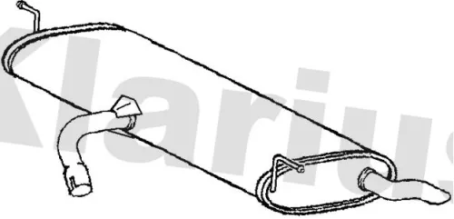 Rear Muffler Exhaust Silencer Back Box Fits Vw Golf Golf Plus