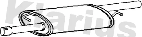 Exhaust Centre Muffler Middle Silencer Fits Vw Multivan Transporter