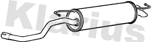 Rear Muffler Exhaust Silencer Back Box Fits Seat Vw Bora Toledo