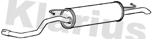 Rear Muffler Exhaust Silencer Back Box Fits Skoda Vw Golf Octavia