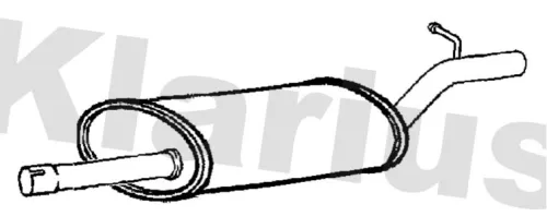 Exhaust Centre Muffler Middle Silencer Fits Vw Touran