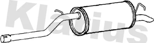 Rear Muffler Exhaust Silencer Back Box Fits Vw Caddy