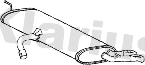 Rear Muffler Exhaust Silencer Back Box Fits Vw Golf