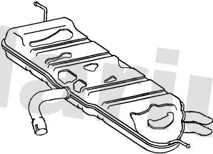 Rear Muffler Exhaust Silencer Back Box Fits Vw Touran