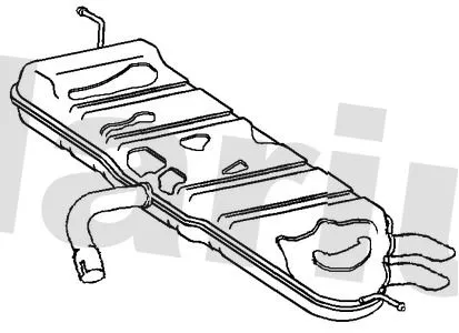 Rear Muffler Exhaust Silencer Back Box Fits Vw Golf