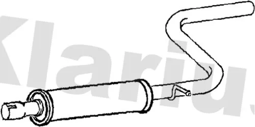 KLARIUS KLARIUS VW669C Exhaust Centre Muffler Middle Silencer Fits Vw Caddy 