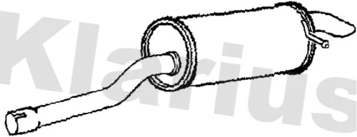 Rear Muffler Exhaust Silencer Back Box Fits Vw Passat