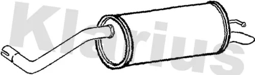 Rear Muffler Exhaust Silencer Back Box Fits Vw Fox