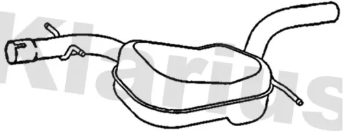 Exhaust Centre Muffler Middle Silencer Fits Skoda Vw Golf Jetta Octavia