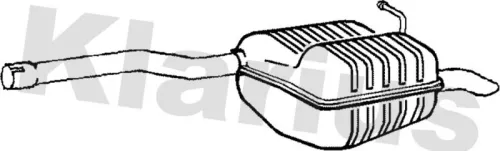 Rear Muffler Exhaust Silencer Back Box Fits Vw Golf Jetta