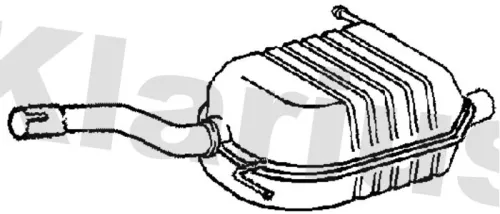 Rear Muffler Exhaust Silencer Back Box Fits Vw Passat