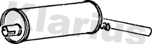 Rear Muffler Exhaust Silencer Back Box Fits Vw Golf Scirocco