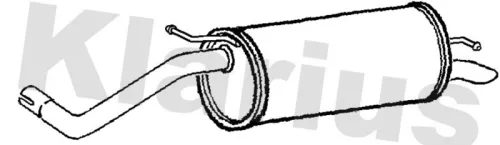 Rear Muffler Exhaust Silencer Back Box Fits Seat Skoda Vw Fabia Ibiza Polo