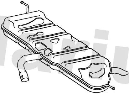 Rear Muffler Exhaust Silencer Back Box Fits Vw Golf Golf Plus