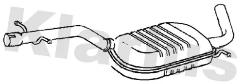 Exhaust Centre Muffler Middle Silencer Fits Vw Touran