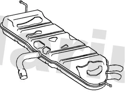 Rear Muffler Exhaust Silencer Back Box Fits Vw Touran