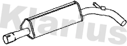 Exhaust Centre Muffler Middle Silencer Fits Seat Skoda Vw Citigo Mii Up!