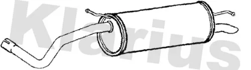 Rear Muffler Exhaust Silencer Back Box Fits Seat Skoda Vw Fabia Ibiza Polo