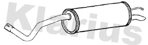 Rear Muffler Exhaust Silencer Back Box Fits Vw Polo