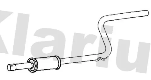 Exhaust Centre Muffler Middle Silencer Fits Vw Caddy